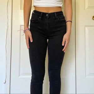 Levi’s 721 High Waisted Skinny Jeans Black Sz 24”